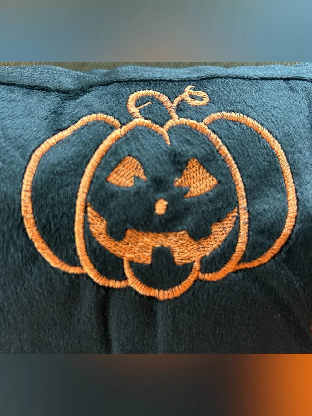 “New” Secret Celebrity Halloween Pumpkin Tassel Decorative Pillow - Black/Orange
